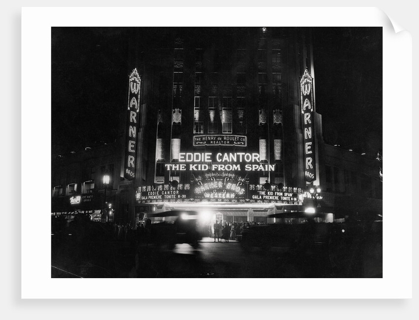 Crowds Waiting to See Eddie Cantor Movie by Anonymous