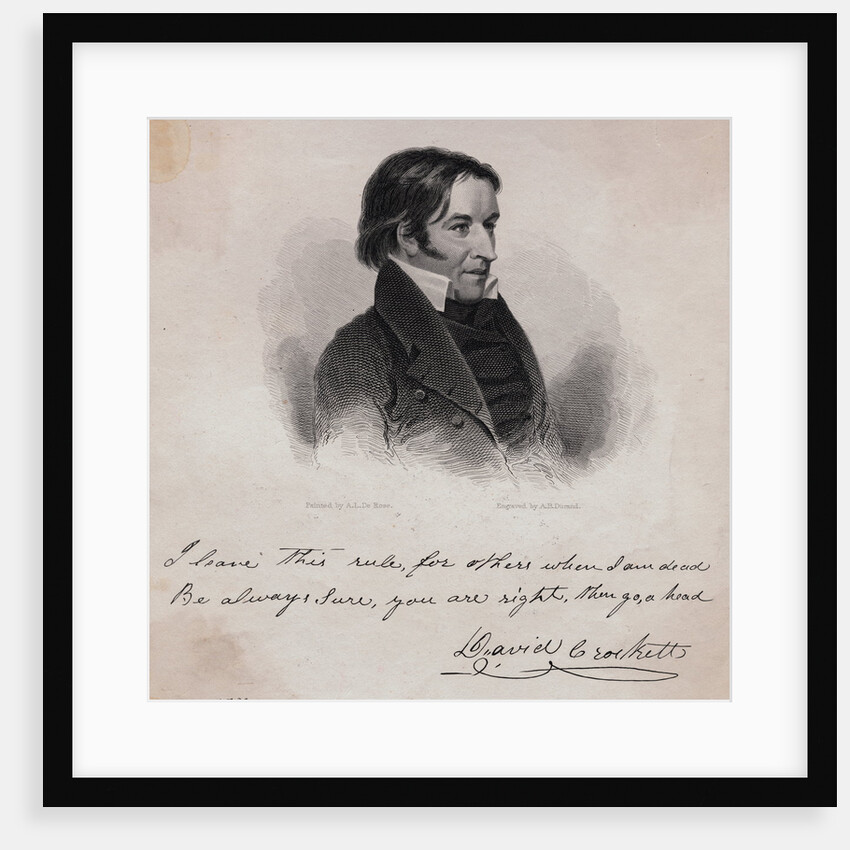 Portrait of David Crockett by Anonymous