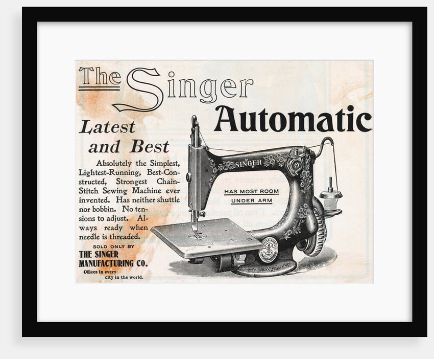 Advertisement for Singer Automatic Sewing Machine by Anonymous