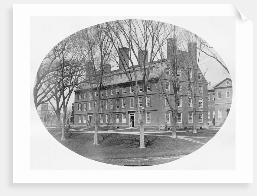 Exterior of Early Massachusetts Hall at Harvard University by Anonymous