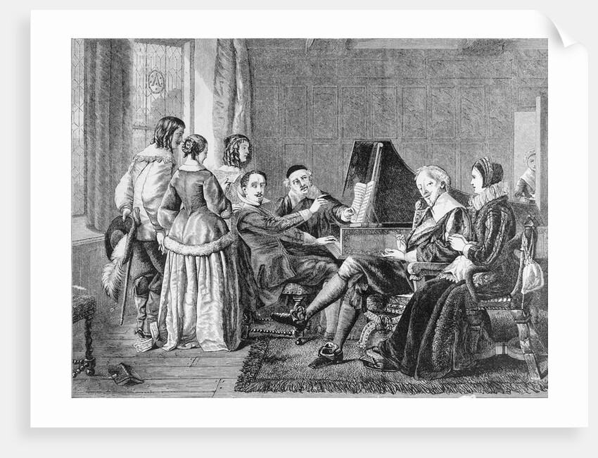 A Family Participating in the Singing of a Madrigal by Anonymous