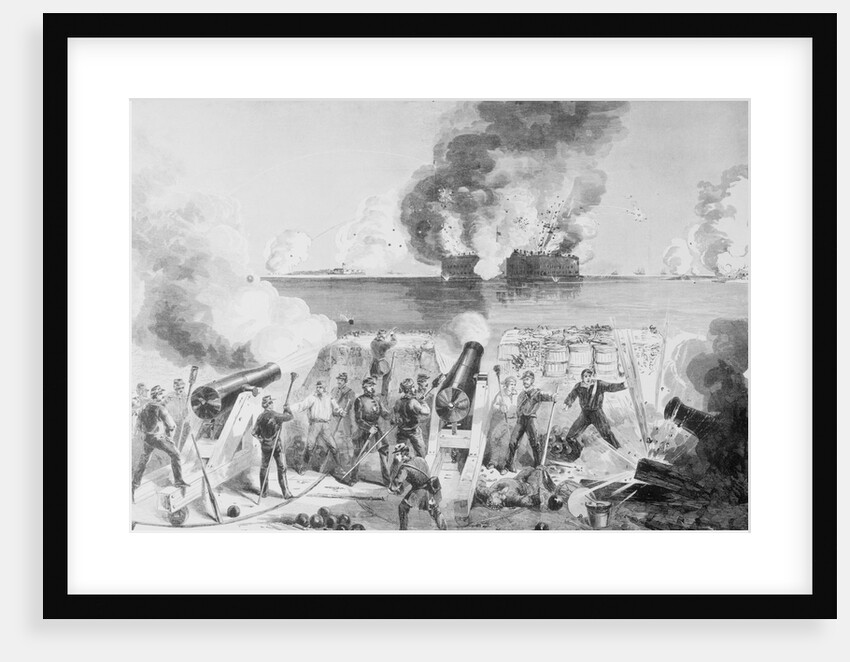 Soldiers Firing on Fort Sumter by Anonymous