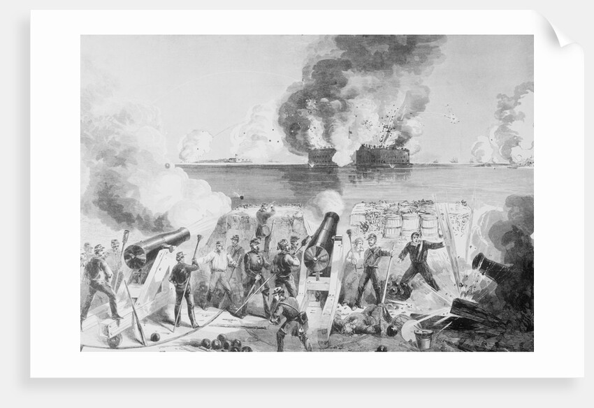 Soldiers Firing on Fort Sumter by Anonymous