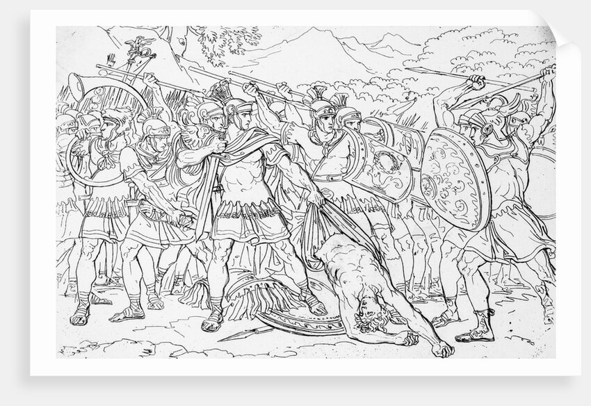 Battle Between Romans and Gauls by Anonymous