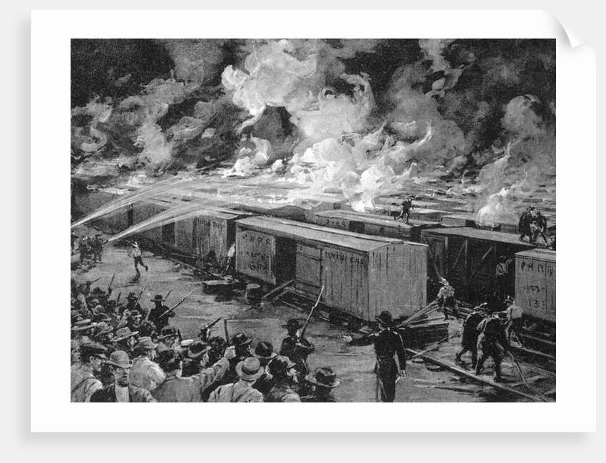 Burning of 600 Freight Cars on Panhandle by Anonymous