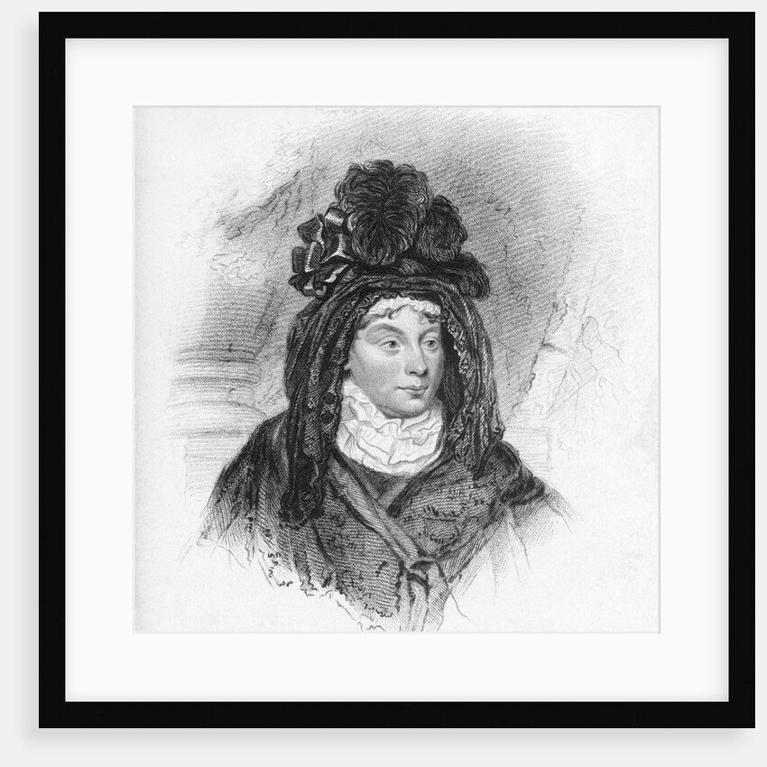 Queen Charlotte Sophia Wearing Elaborate Headdress by Anonymous