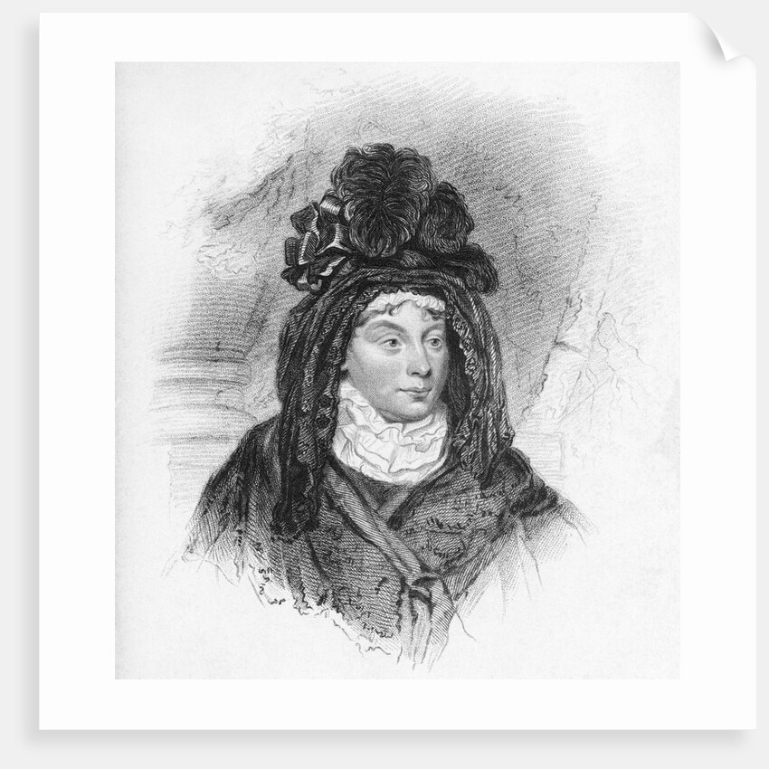 Queen Charlotte Sophia Wearing Elaborate Headdress by Anonymous