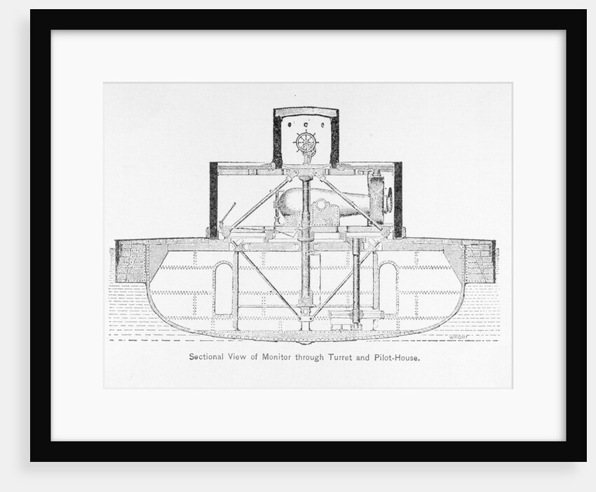 Illustration of Monitor Turret and Pilot-House by Anonymous