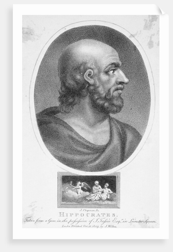Profile Drawing of Greek Physician Hippocrates by Anonymous