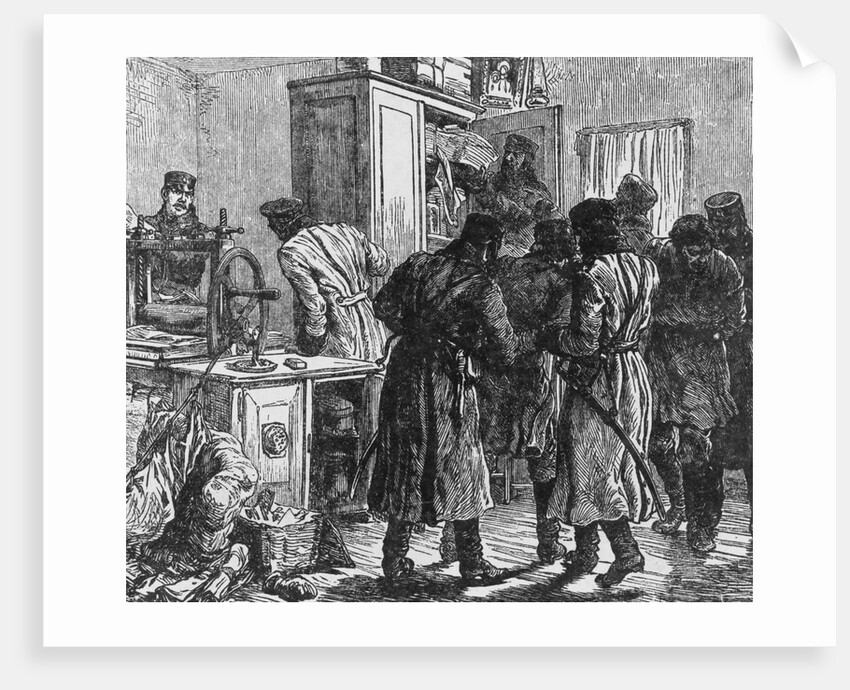 Print of Police Searching a Printing Press by Anonymous