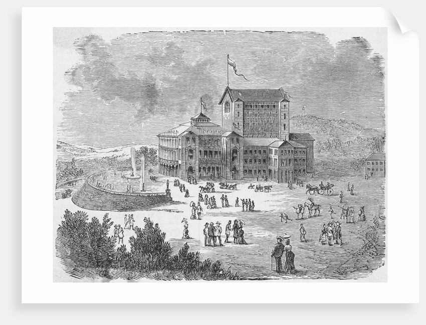 Engraving of the Festspielhaus in Bayreuth, Germany by Anonymous