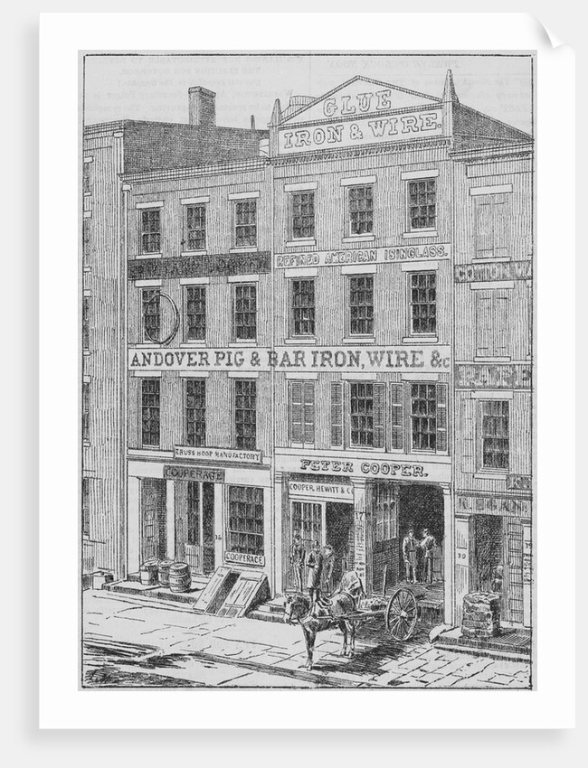 Illustration of The Peter Cooper Store in Burling Slip by Anonymous