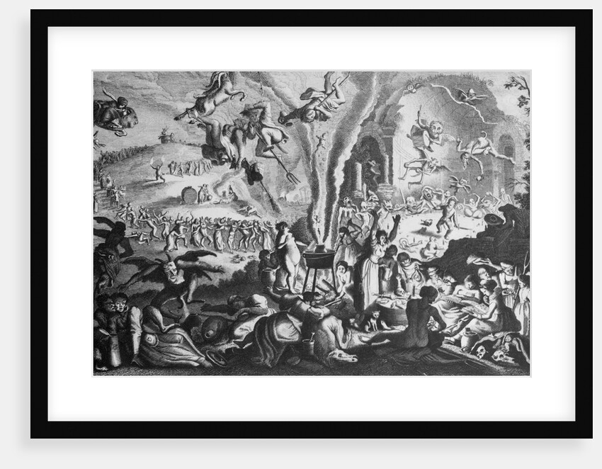 Engraving of a Witches' Sabbath by Anonymous