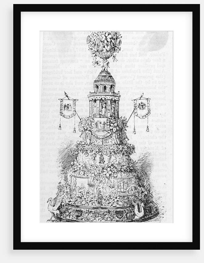 Drawing of Wedding Cake Print by Anonymous