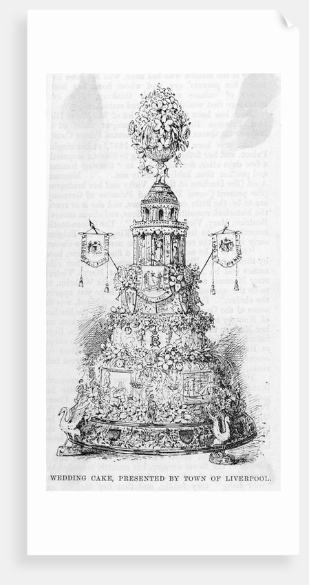 Drawing of Wedding Cake Print by Anonymous