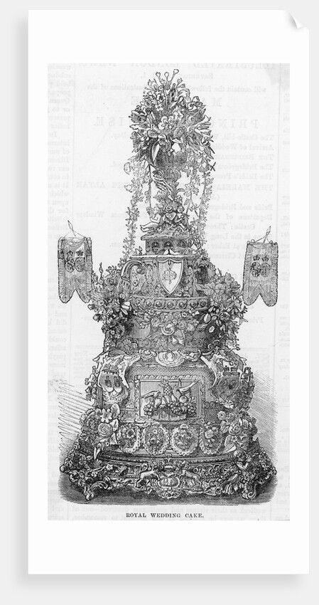 Drawing of Royal Wedding Cake Print by Anonymous