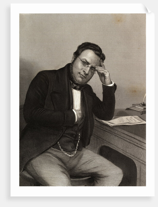 Early Italian Statesman Camillo Benso Cavour in Pensive Pose by Anonymous