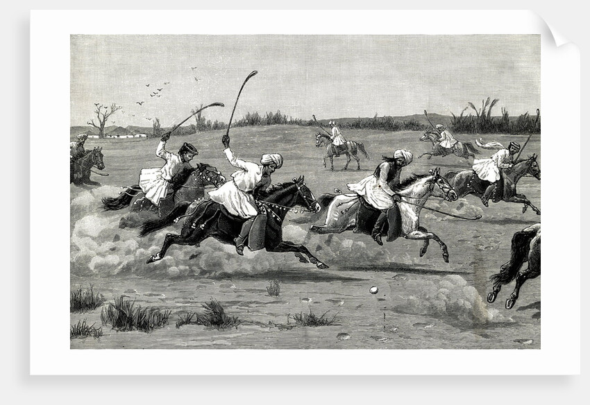 Natives Of Manipur Playing Game Of Polo by Anonymous