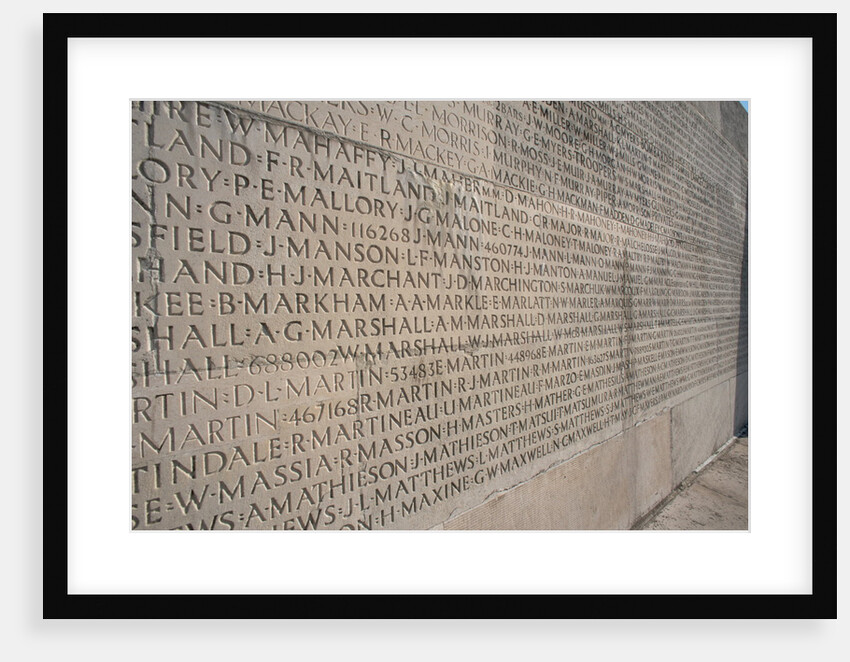 Wall of Names at Vimy Memorial by Anonymous