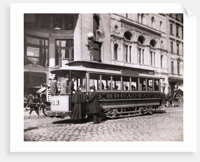 Passengers Boarding Cable Car by Anonymous