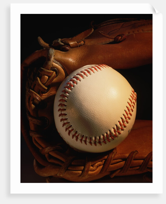Baseball and a Pitcher's Mitt by Anonymous