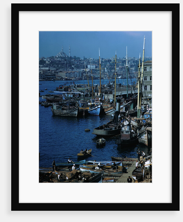 Docked Ships in Istanbul, Turkey by Anonymous