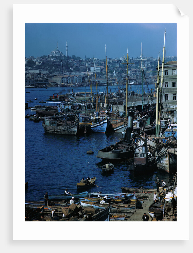 Docked Ships in Istanbul, Turkey by Anonymous