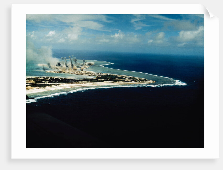 Smoke Rising from Wake Island by Anonymous