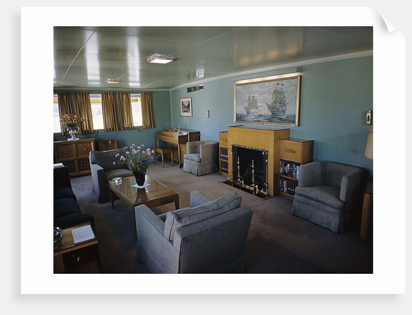 Lounge aboard Presidential Yacht by Anonymous