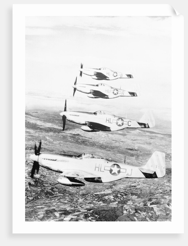 Airplane in Flight over Land by Anonymous