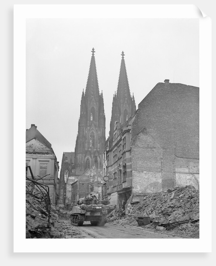 View of Cathedral Among Ruins by Anonymous