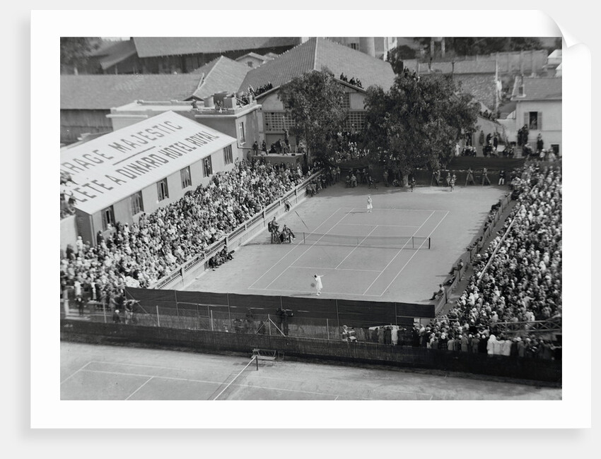 View of Helen Wills Playing Suzanne Lenglen by Anonymous