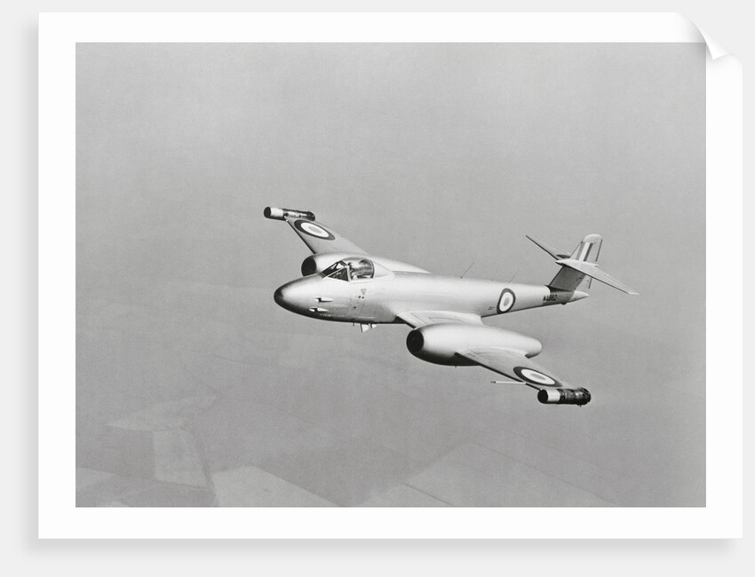 Gloster Meteor Plane in Flight by Anonymous