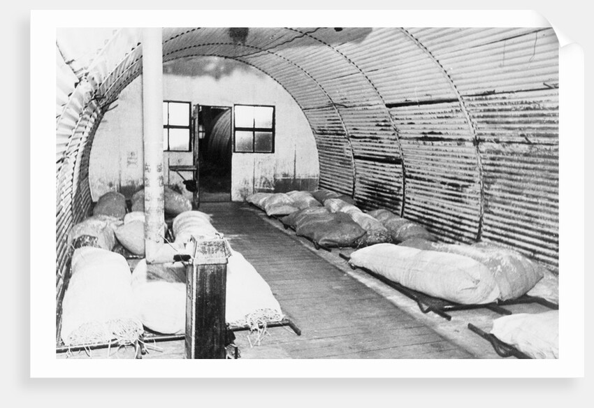 Interior View of a Sleeping Hut by Anonymous
