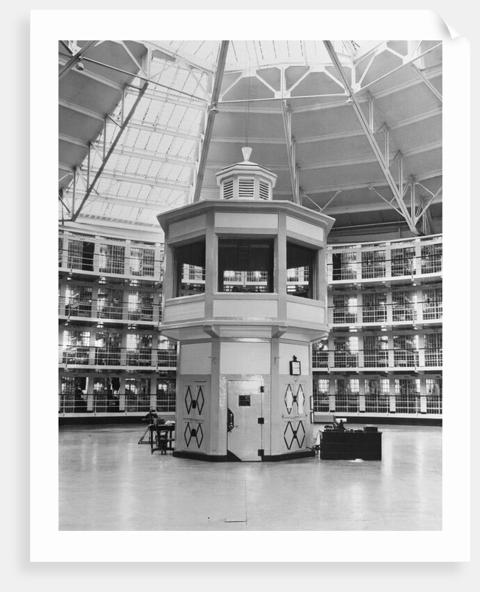 Inside View of Prison Area and Guard Station by Anonymous