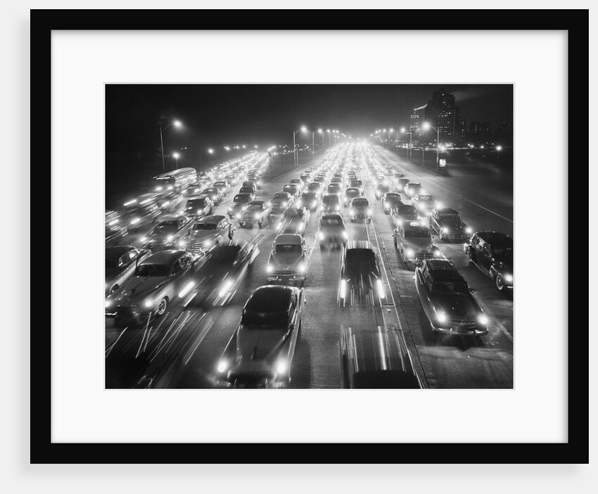 View of Traffic at Night by Anonymous