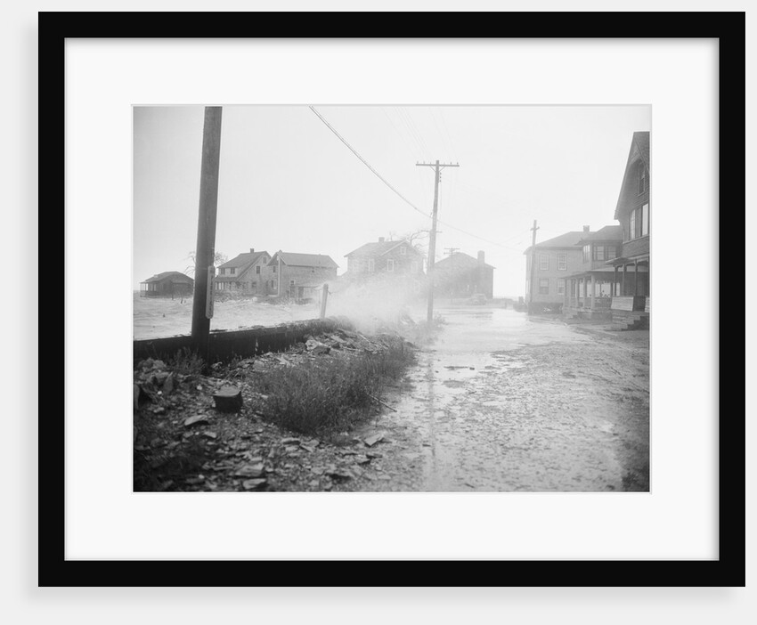 Flood Waters Rushing Houses by Anonymous