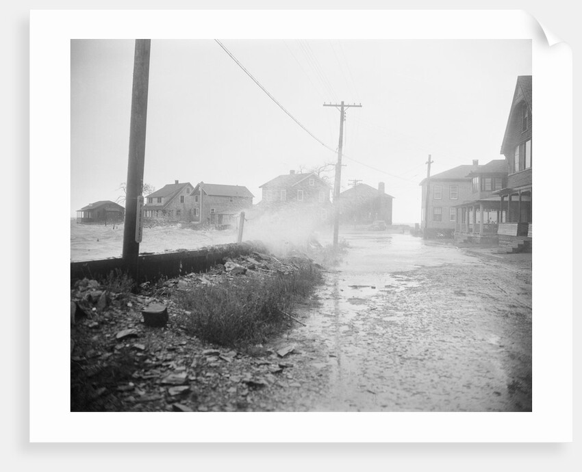 Flood Waters Rushing Houses by Anonymous
