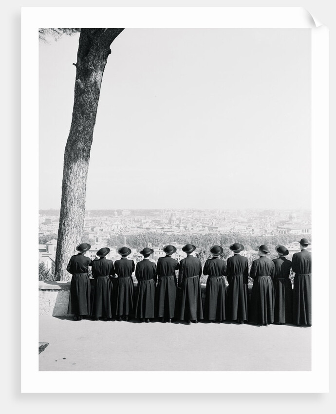 Priests Viewing Rome From Janiculum Hill by Anonymous
