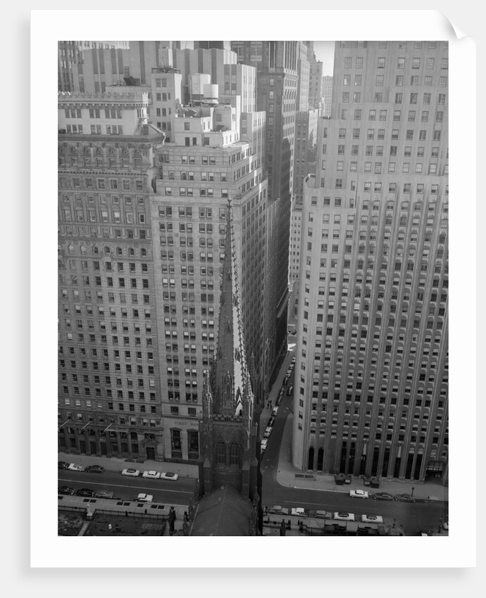 Trinity Church Rising Above Wall Street by Anonymous