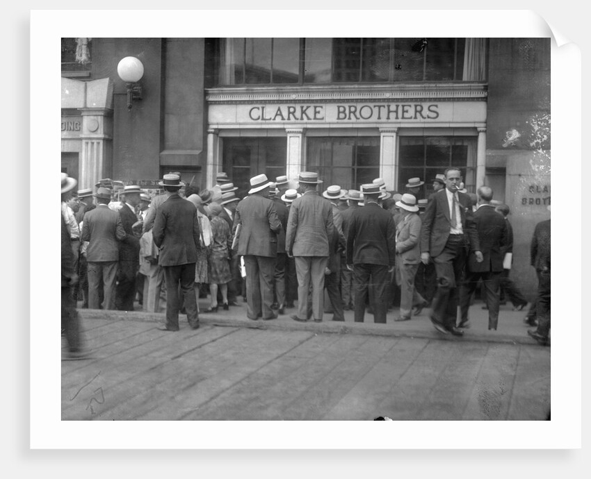 Depositors Waiting for Bank to Open by Anonymous