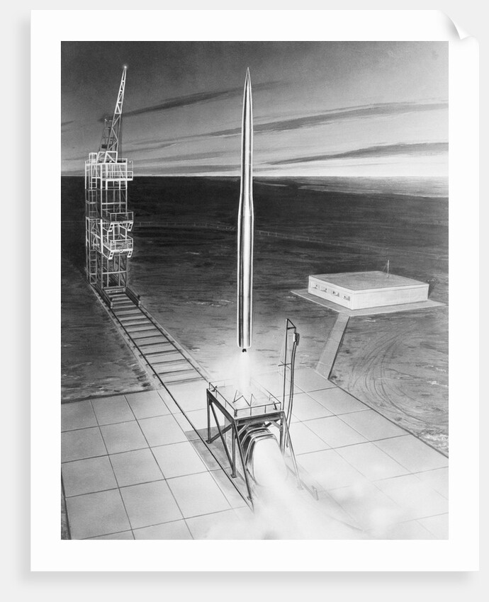 Drawing of a Rocket Vehicle by Anonymous