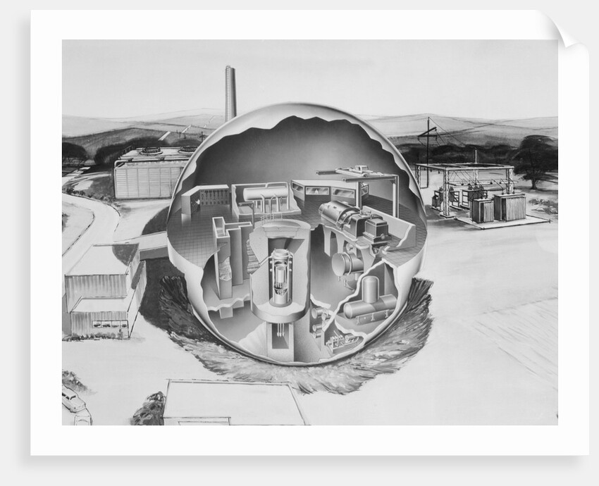 Drawing of an Atomic Power Plant by Anonymous