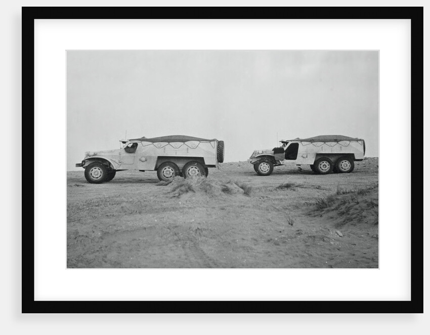 View of Caravan of Armored Troop Transports by Anonymous