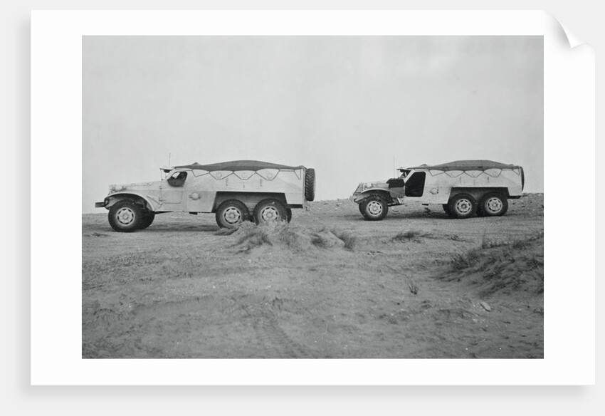 View of Caravan of Armored Troop Transports by Anonymous