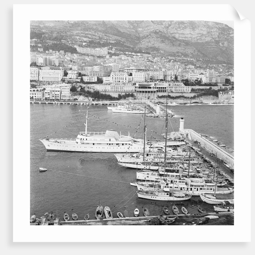 View of Yachts Alongside Shore by Anonymous