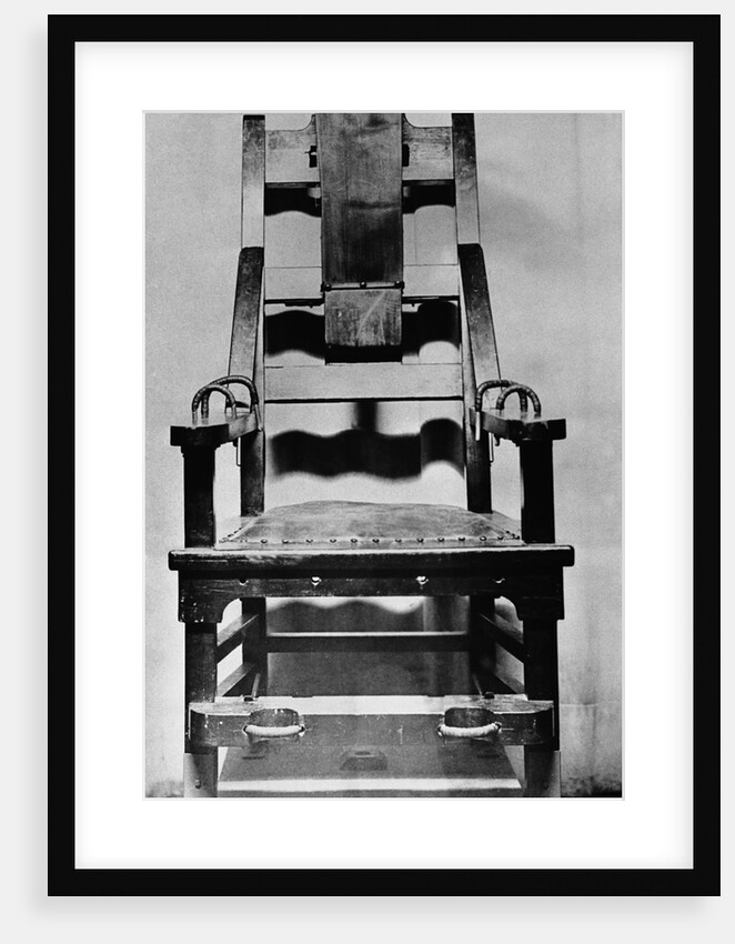 View of Empty Electric Chair by Anonymous