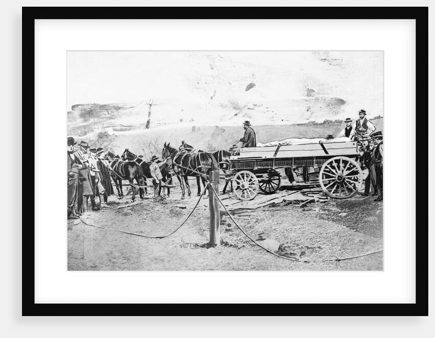 Illustration of Cart Moving the Cardiff Giant by Anonymous