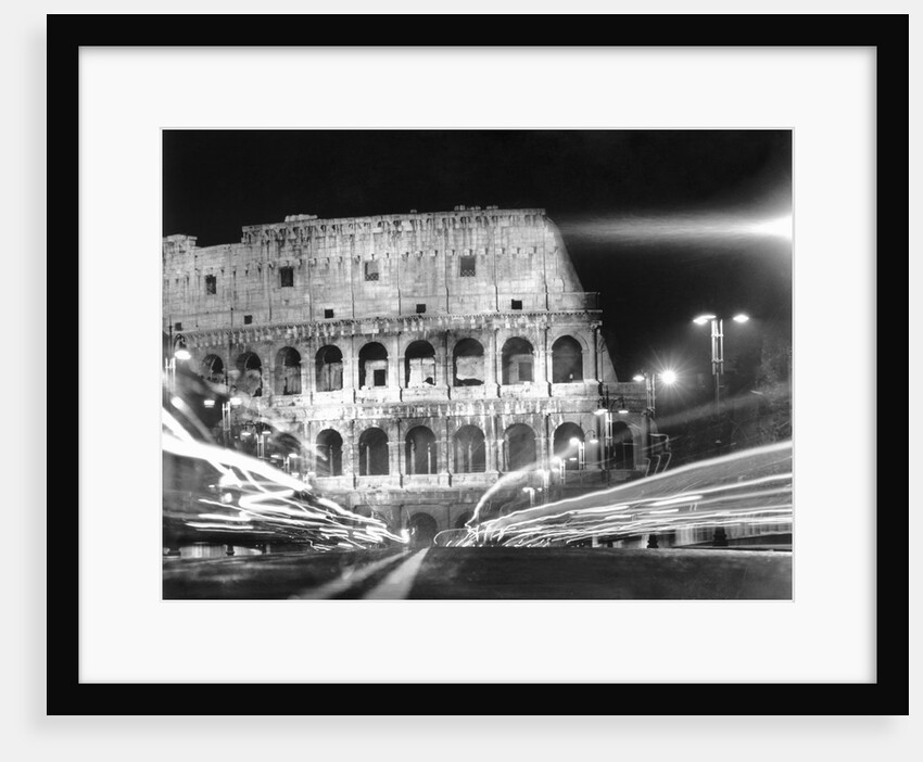 Darkness and Streaks of Light on Exterior of a Colosseum by Anonymous