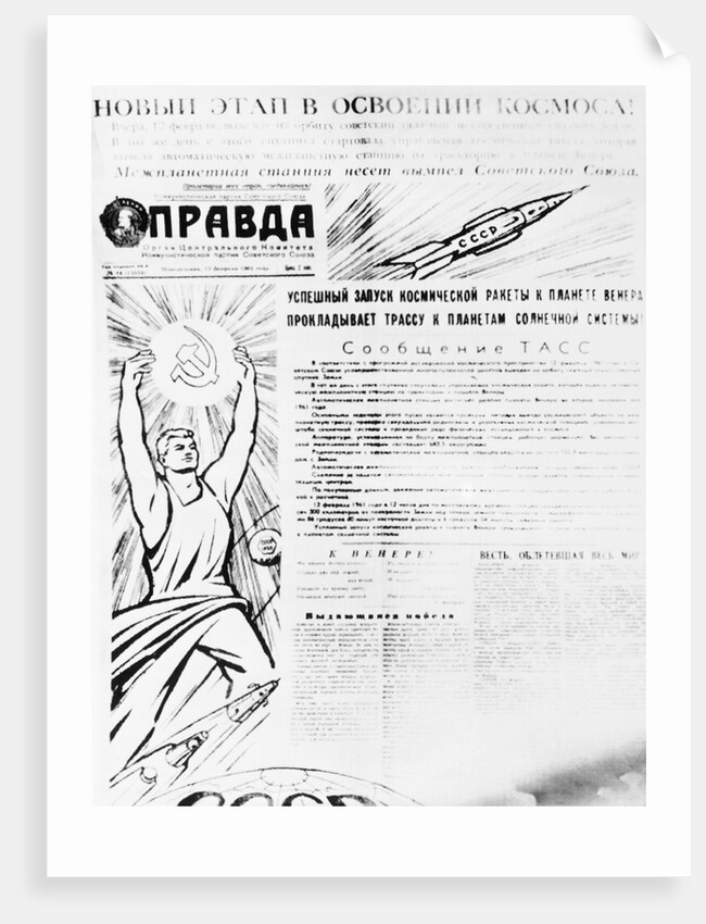 Front Page of Communist Newspaper Pravda by Anonymous